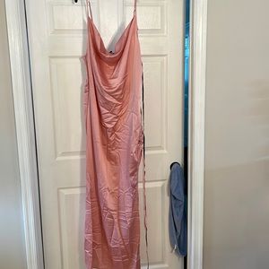 Pretty little thing size 2X dusty pink maxi dress